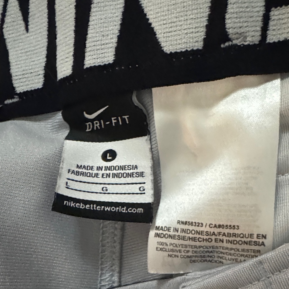 Nike Light Gray Dri-FIT Baseball Pants with Black Accents - Picture 8 of 9